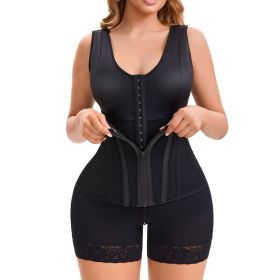 Fajas Colombianas Moldeadoras Overbust Shapewear For Women Tummy Control Full Body Shaper & Butt Lifter Post Surgery Compression Garment (Color: Black, size: L)