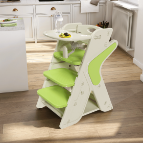 Multi functional Growing Up Dining chair,A high chair suitable for eating and feeding,Adjustable Height Toddler Tower (Color: as Pic)