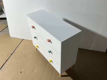 Kids 3 Drawer Dresser, Baby Nightstand for Bedroom, Storage Cabinet for Toddler Child for Living Room, Toddler Room, Nursery, Closet (Color: as Pic)