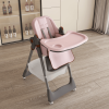 Adjustable Baby High Chair 0-6 Years – Portable Infant Feeding Seat with Safety Belt, Silent Lockable Wheels & Easy-Clean Design for Home, Dining