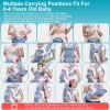 Multifunctional Baby Carrier With Hip Seat Head Hood Front Back Side Carrying All Position Ergonomic Adjustable Infant Carrier For 0-4 Years Old Newbo