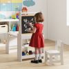 Kids Art Table and Chair Set with Easel and Chair for Drawing Reading