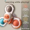 3PCS Pop Suction Cup Spinner Toys for 1 Year Old Boy Girl|Novelty Spinning Tops Toddler Stocking Stuffers|Baby Bath Toy for Kids Ages 1-3|1 Year Old B