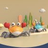 Crawling Crab Baby Toy; Electronic Music Light Toy For Kids With Automatic Obstacle Avoidance; Mobile Toy For Preschool Girls And Boys