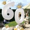 32inch Gold Crown Number Foil Balloon 1st 3st Birthday Party Wedding Ballon Supplies Baby Shower Decoration Air Globos