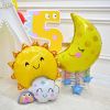 1PCS New Smile Rainbow Donut Aluminum Foil Balloon Happy Birthday Party Kindergarten Children's Toy Decoration Baby Shower
